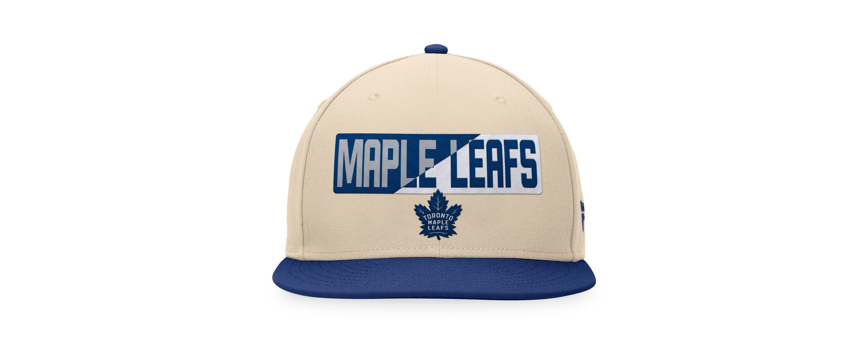 NHL Fanatics Cream/Blue Toronto Maple Leafs Goalaso Snapback Hat