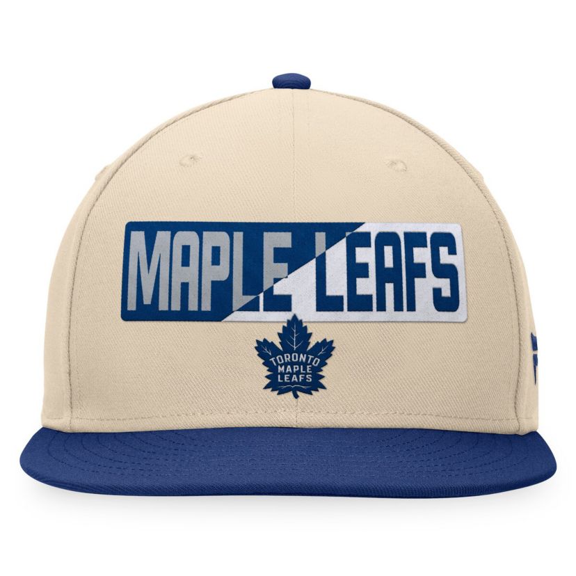 NHL Fanatics Cream/Blue Toronto Maple Leafs Goalaso Snapback Hat