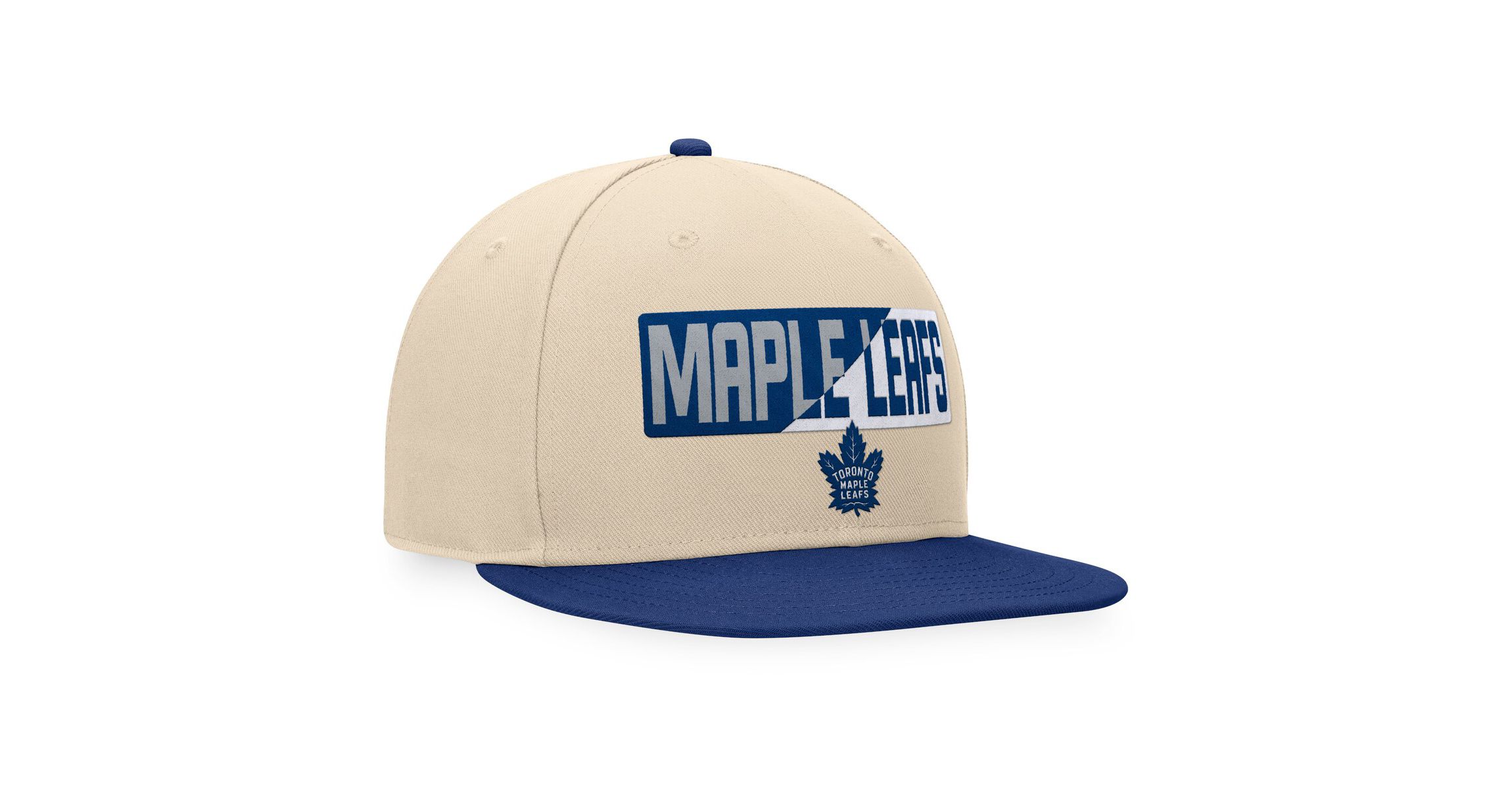 NHL Fanatics Cream/Blue Toronto Maple Leafs Goalaso Snapback Hat