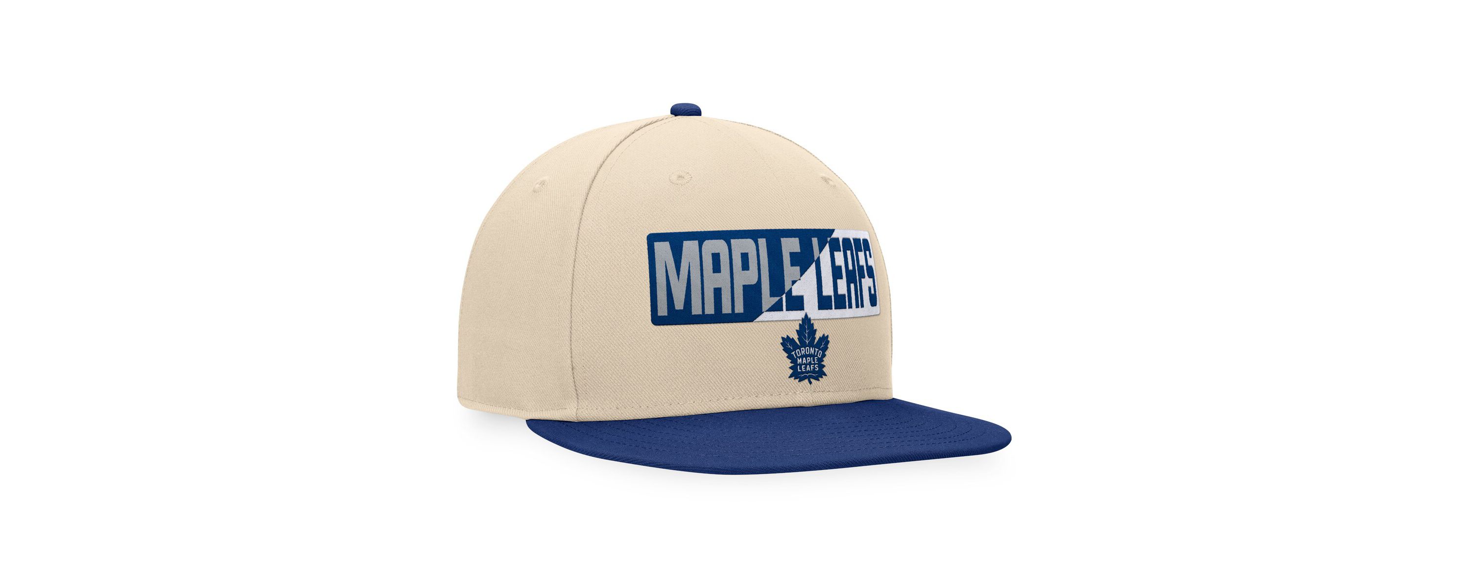 NHL Fanatics Cream/Blue Toronto Maple Leafs Goalaso Snapback Hat