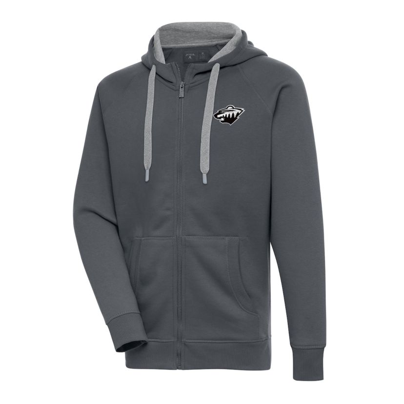 NHL Minnesota Wild Metallic Logo Victory Full-Zip Hoodie