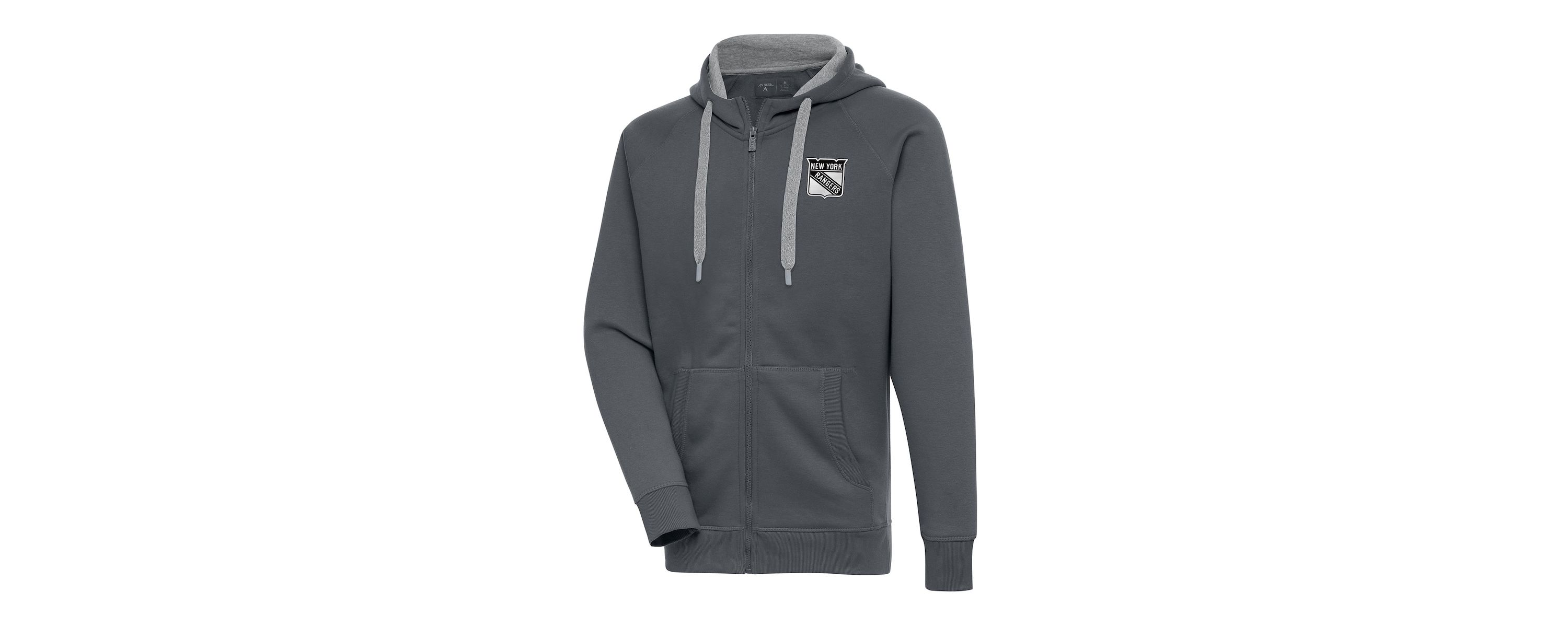 NHL New York Rangers Metallic Logo Victory Full-Zip Hoodie