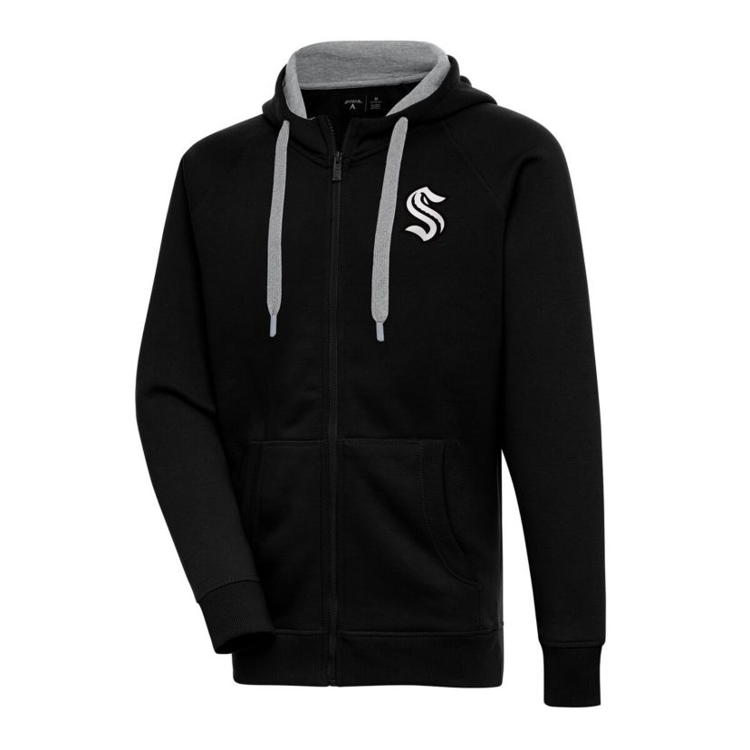 NHL Seattle Kraken Metallic Logo Victory Full-Zip Hoodie