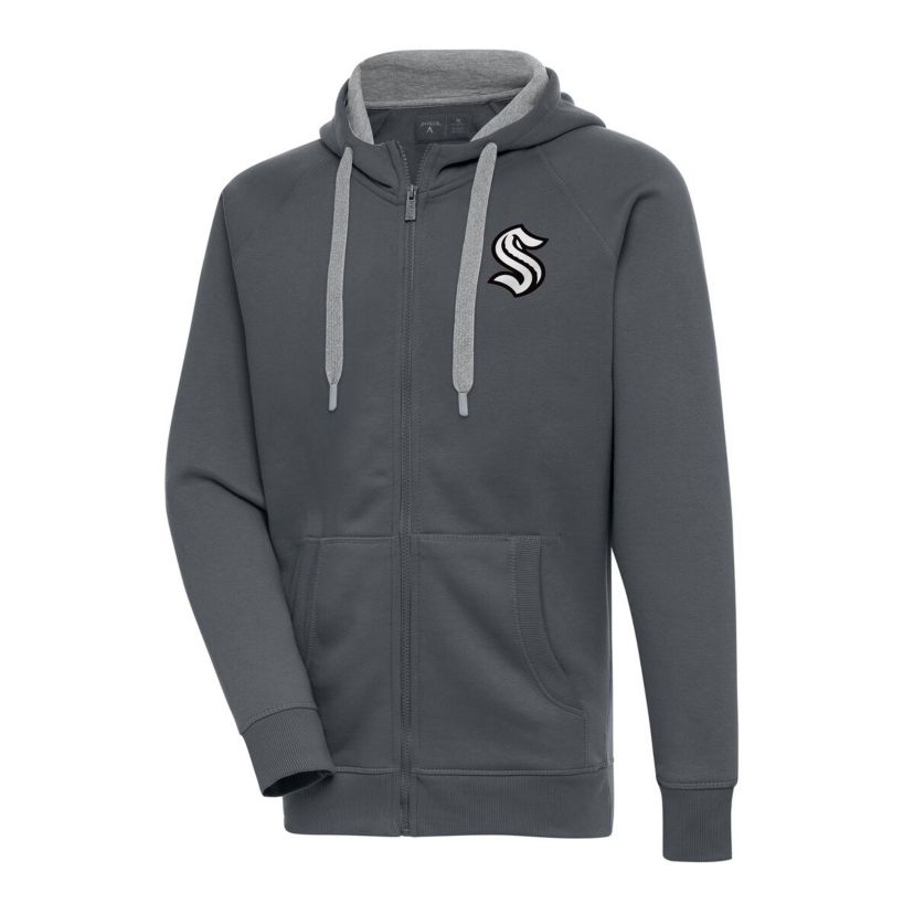 NHL Seattle Kraken Metallic Logo Victory Full-Zip Hoodie