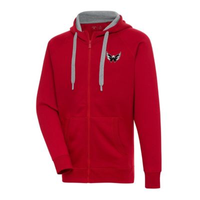 Antigua Men's NHL Washington Capitals Metallic Logo Victory Full-Zip Hoodie