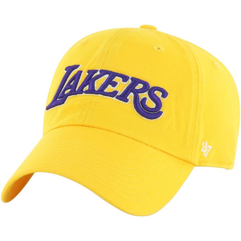 NBA Los Angeles Lakers Core Wordmark Clean Up Adjustable Hat