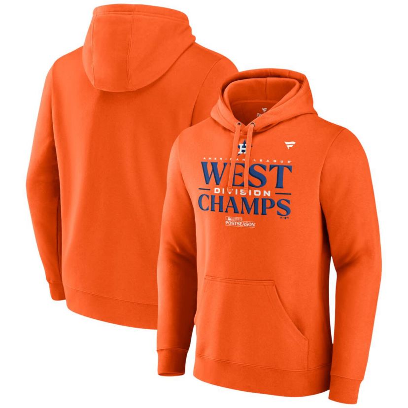 MLB Fanatics Houston Astros 2023 AL West Division s Locker Room Pullover Hoodie