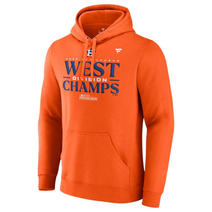 MLB Fanatics Houston Astros 2023 AL West Division s Locker Room Pullover Hoodie