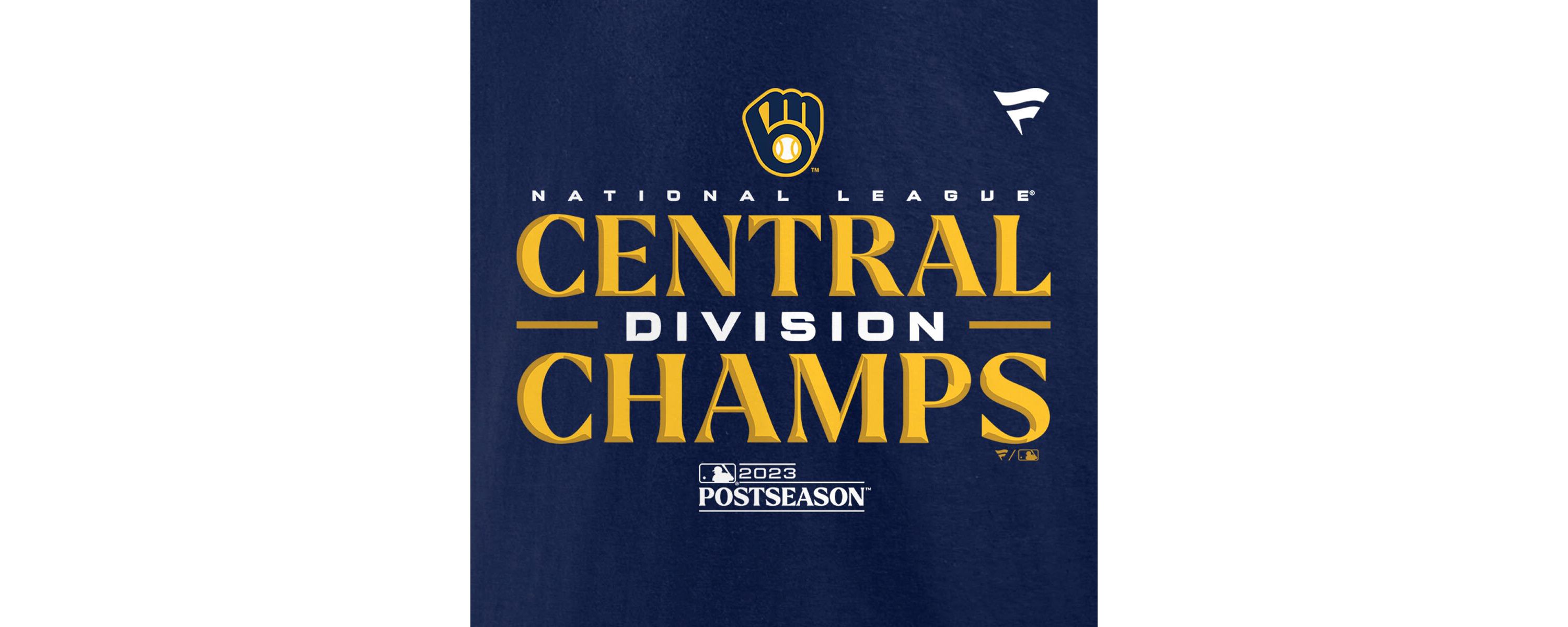 MLB Fanatics Milwaukee Brewers 2023 NL Central Division s Locker Room T-Shirt