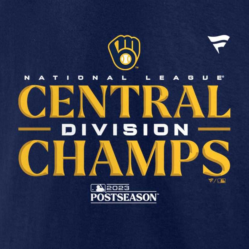 MLB Fanatics Milwaukee Brewers 2023 NL Central Division s Locker Room T-Shirt