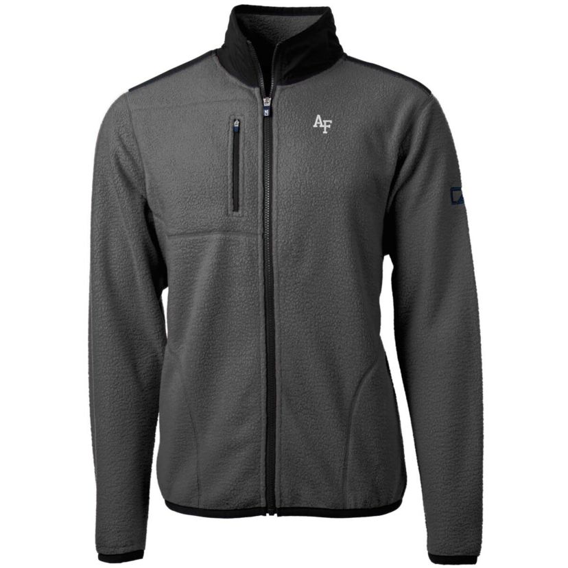 NCAA Gray/Black Air Force Falcons Cascade Eco Sherpa Fleece Full-Zip Jacket