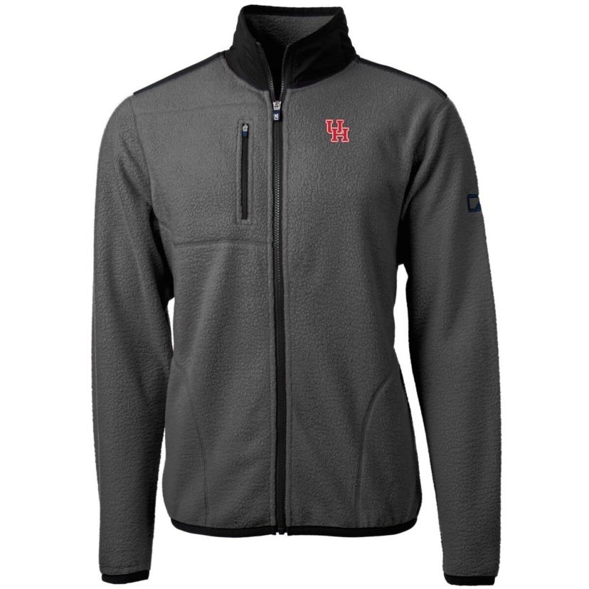 NCAA Gray/Black Houston Cougars Cascade Eco Sherpa Fleece Full-Zip Jacket