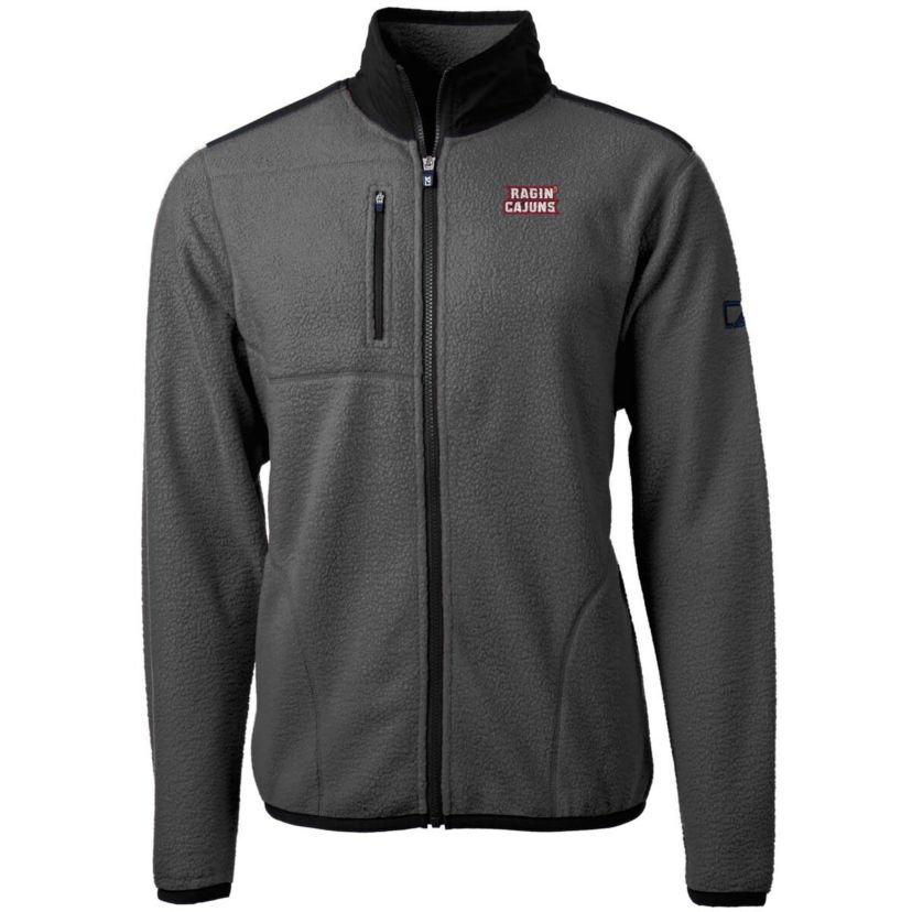 NCAA Gray/Black Louisiana Ragin Cajuns Cascade Eco Sherpa Fleece Full-Zip Jacket