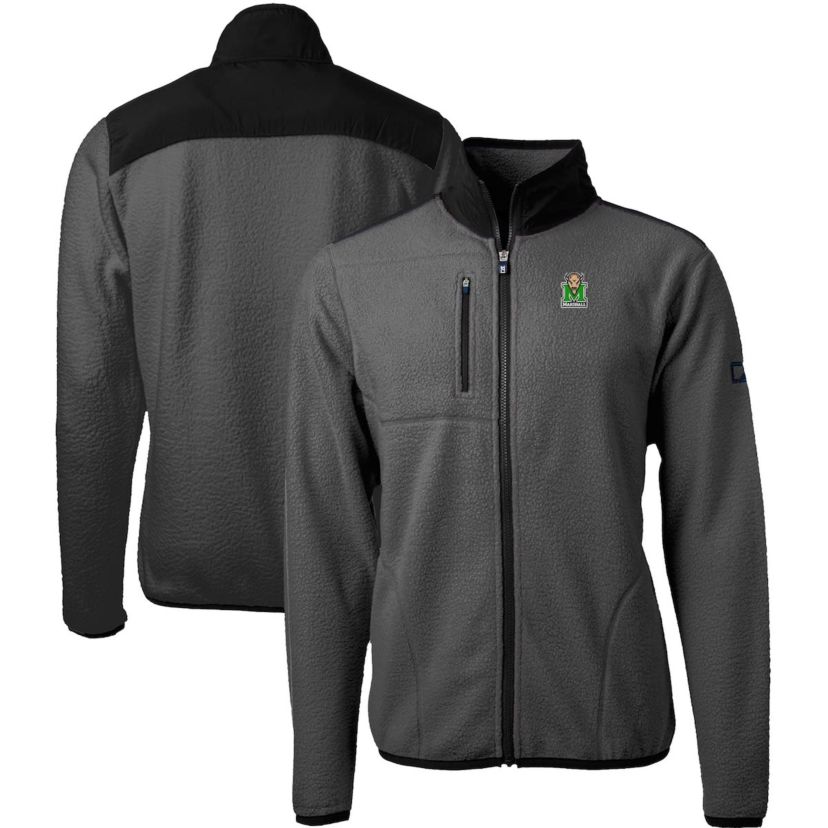 NCAA Gray/Black Marshall Thundering Herd Cascade Eco Sherpa Fleece Full-Zip Jacket