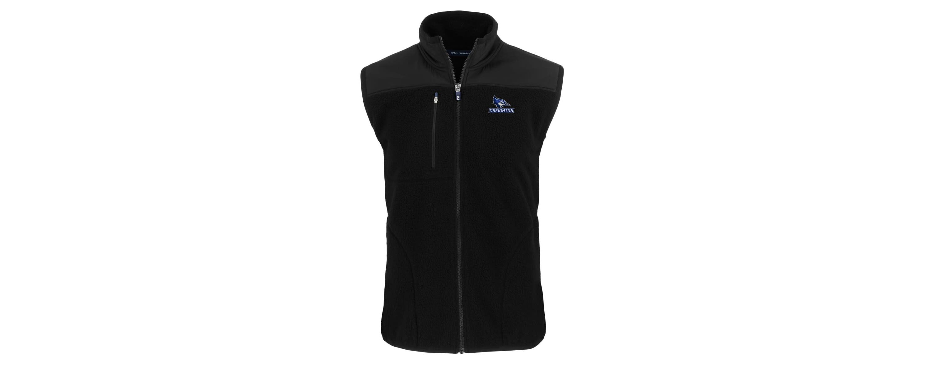 Creighton University Bluejays NCAA Creighton Bluejays Cascade Eco Sherpa Fleece Full-Zip Vest