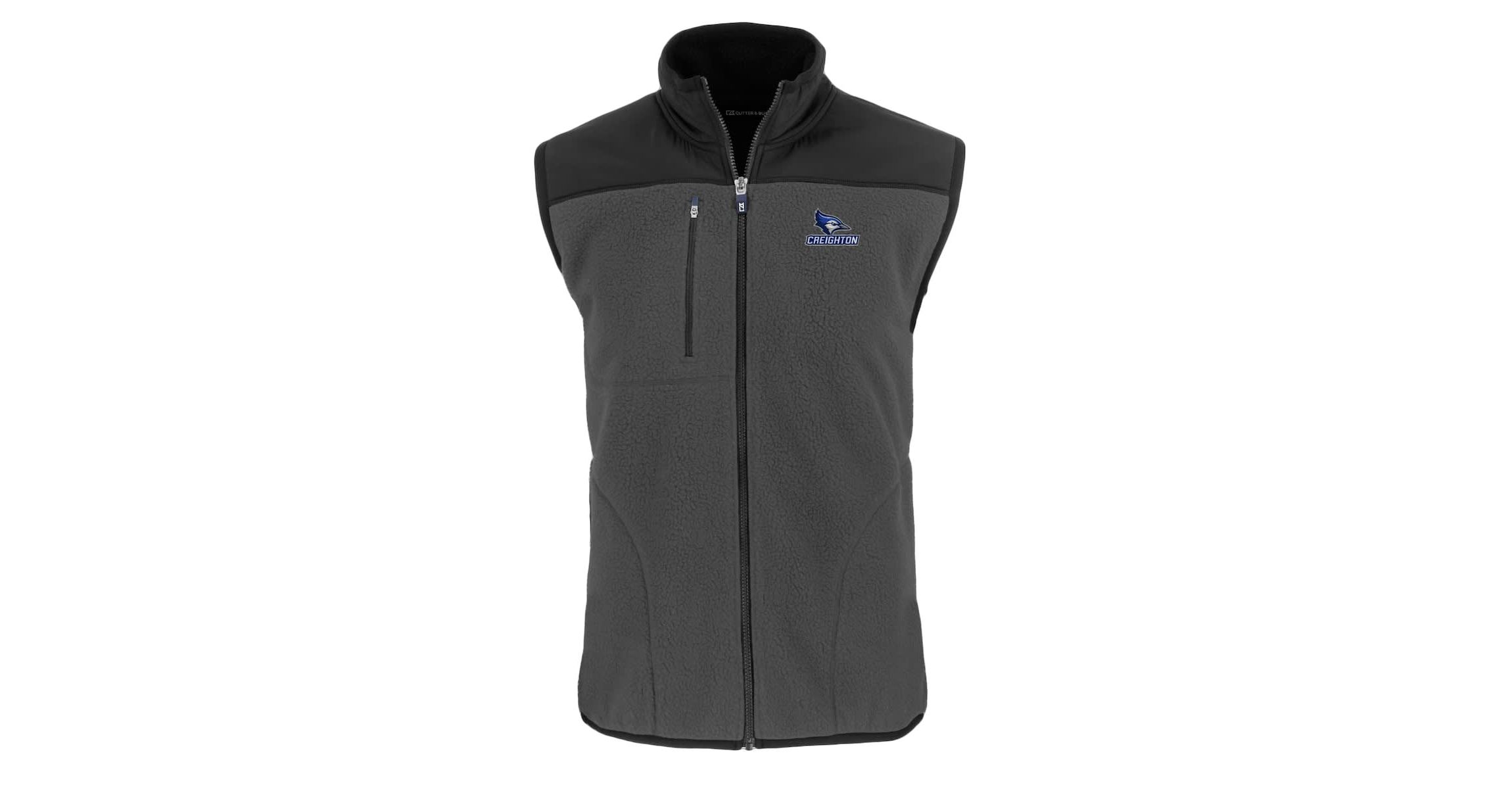 Creighton University Bluejays NCAA Creighton Bluejays Cascade Eco Sherpa Fleece Full-Zip Vest