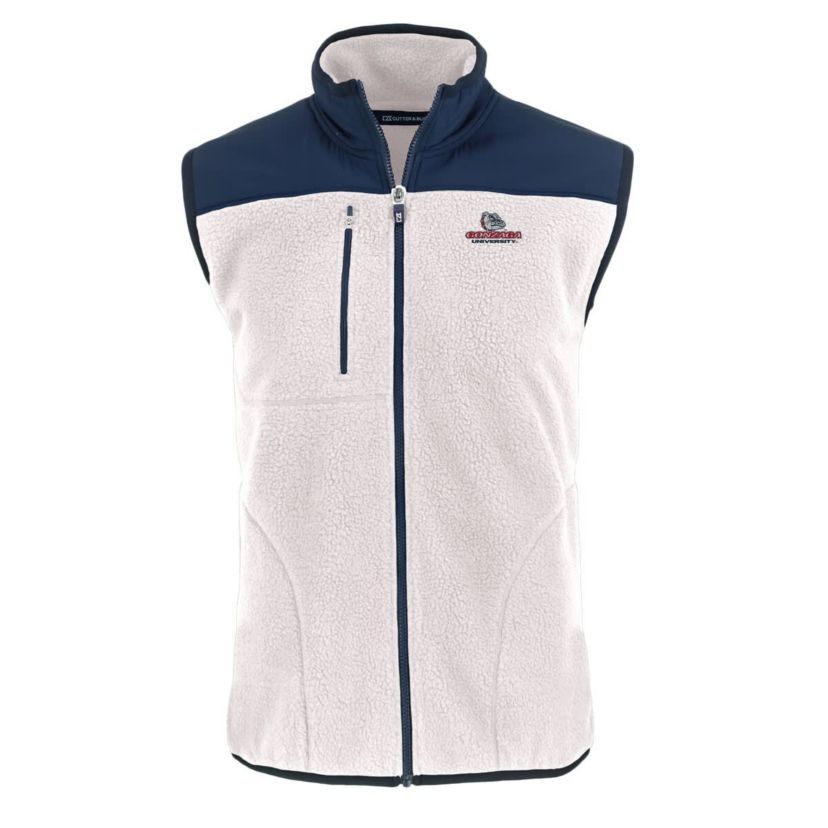 Gonzaga University Bulldogs NCAA Gonzaga Bulldogs Cascade Eco Sherpa Fleece Full-Zip Vest