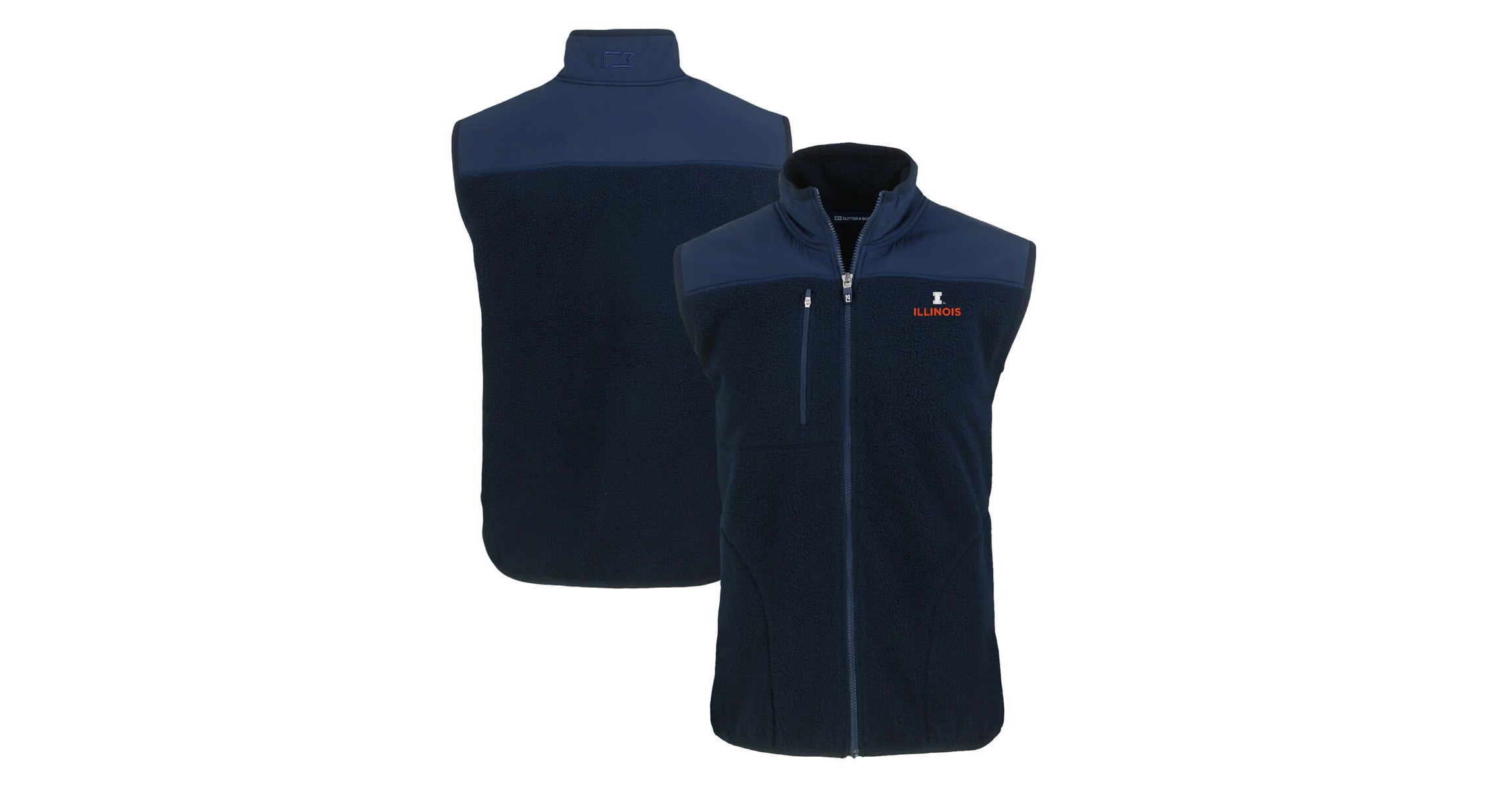 NCAA Illinois Fighting Illini Cascade Eco Sherpa Fleece Full-Zip Vest