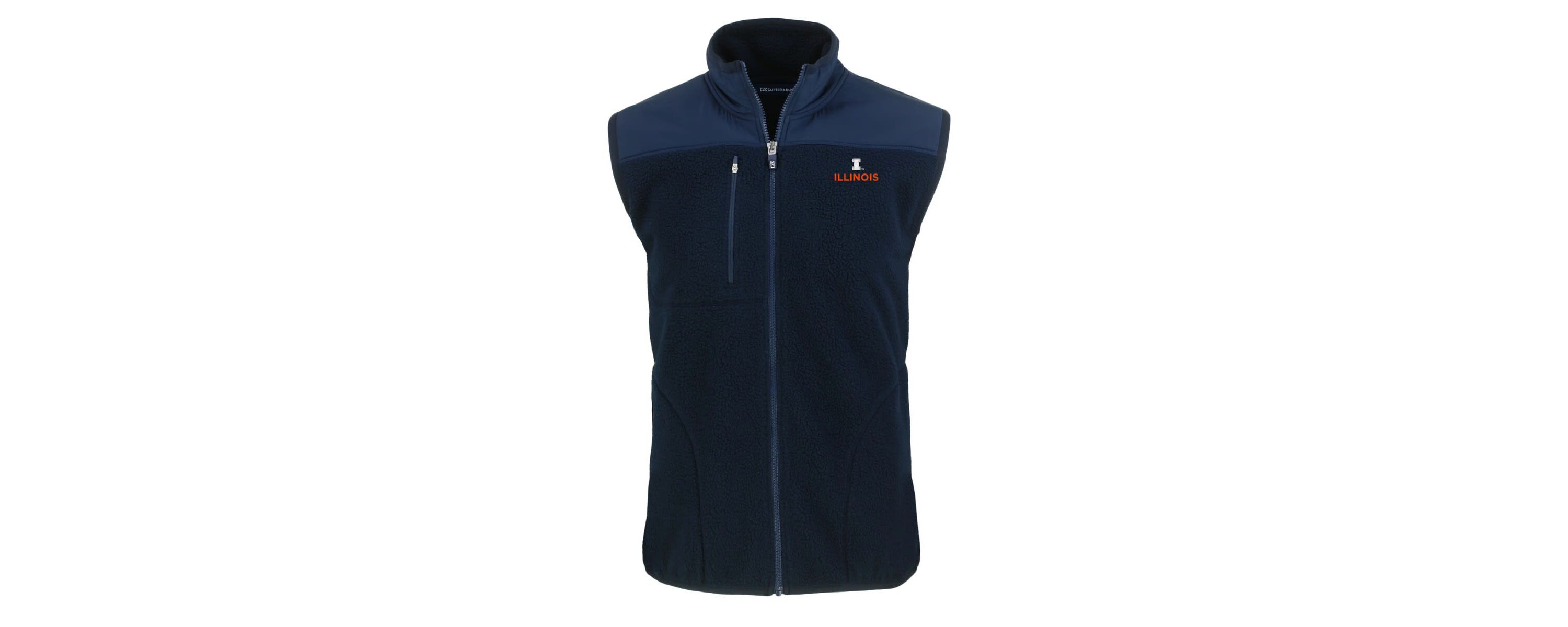 NCAA Illinois Fighting Illini Cascade Eco Sherpa Fleece Full-Zip Vest