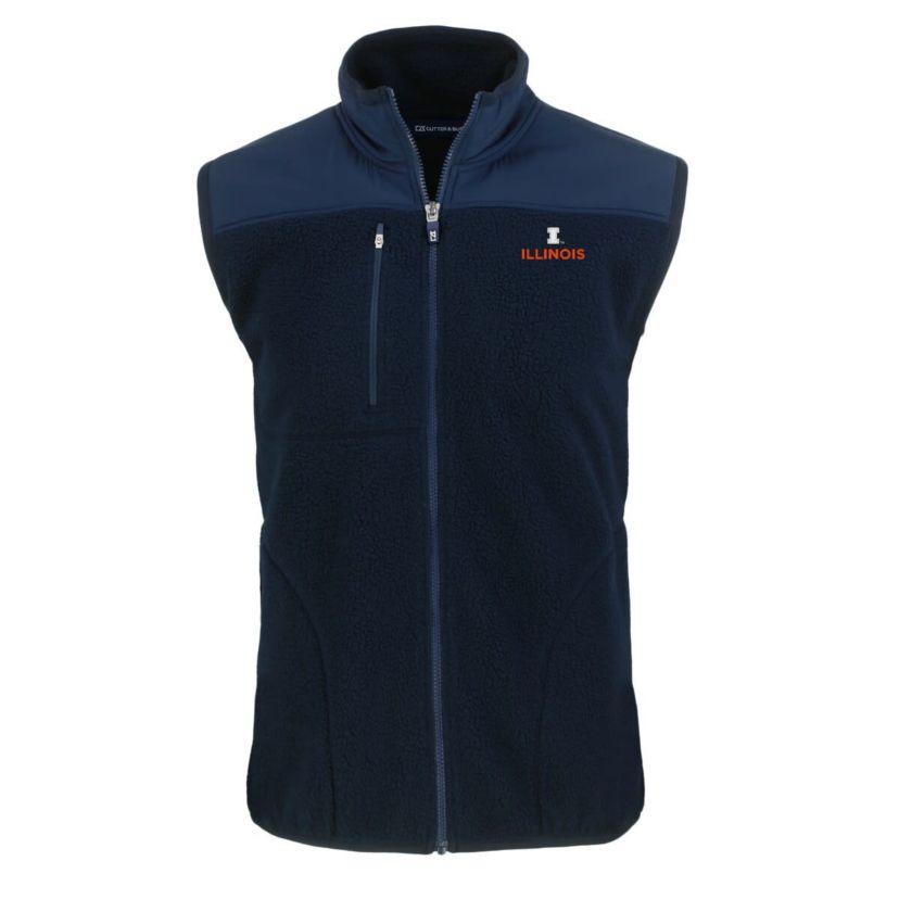 NCAA Illinois Fighting Illini Cascade Eco Sherpa Fleece Full-Zip Vest