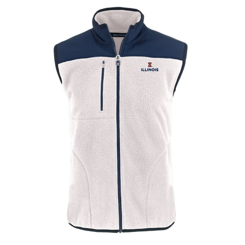 NCAA Illinois Fighting Illini Cascade Eco Sherpa Fleece Full-Zip Vest