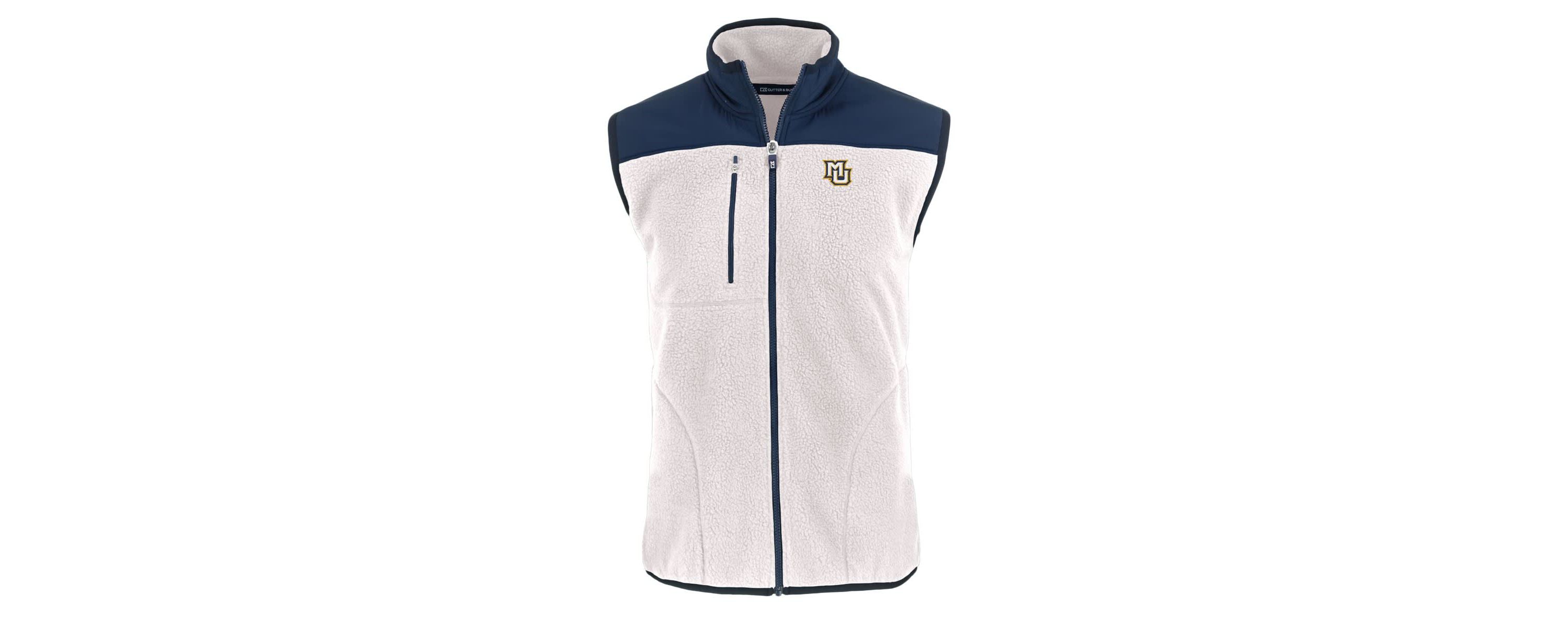 NCAA Marquette Golden Eagles Cascade Eco Sherpa Fleece Full-Zip Vest