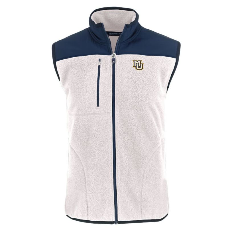 NCAA Marquette Golden Eagles Cascade Eco Sherpa Fleece Full-Zip Vest