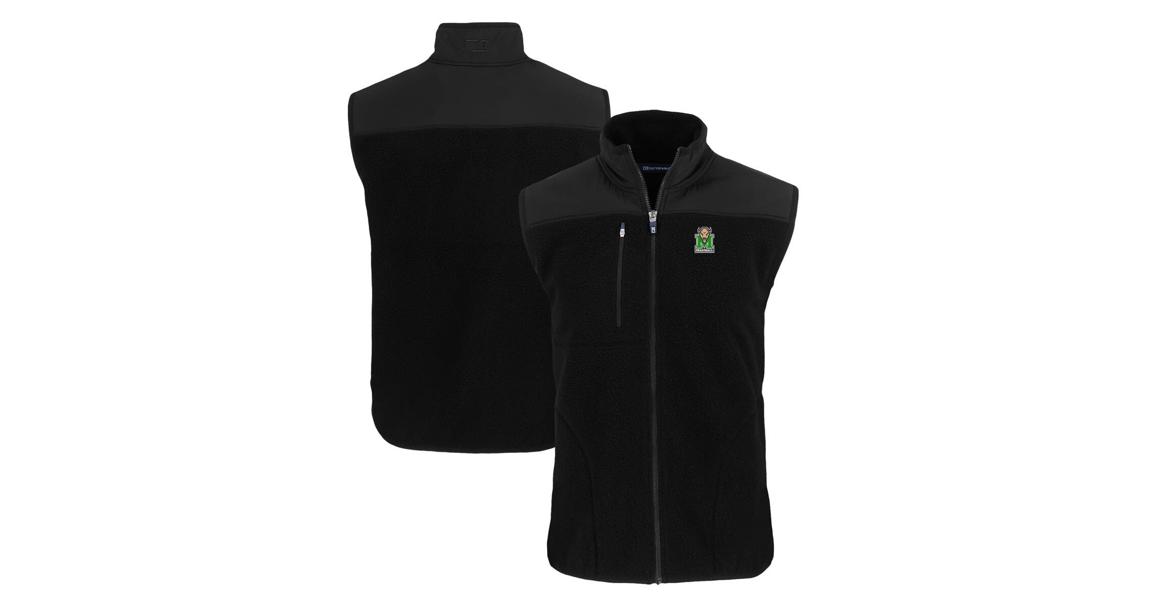 NCAA Marshall Thundering Herd Cascade Eco Sherpa Fleece Full-Zip Vest