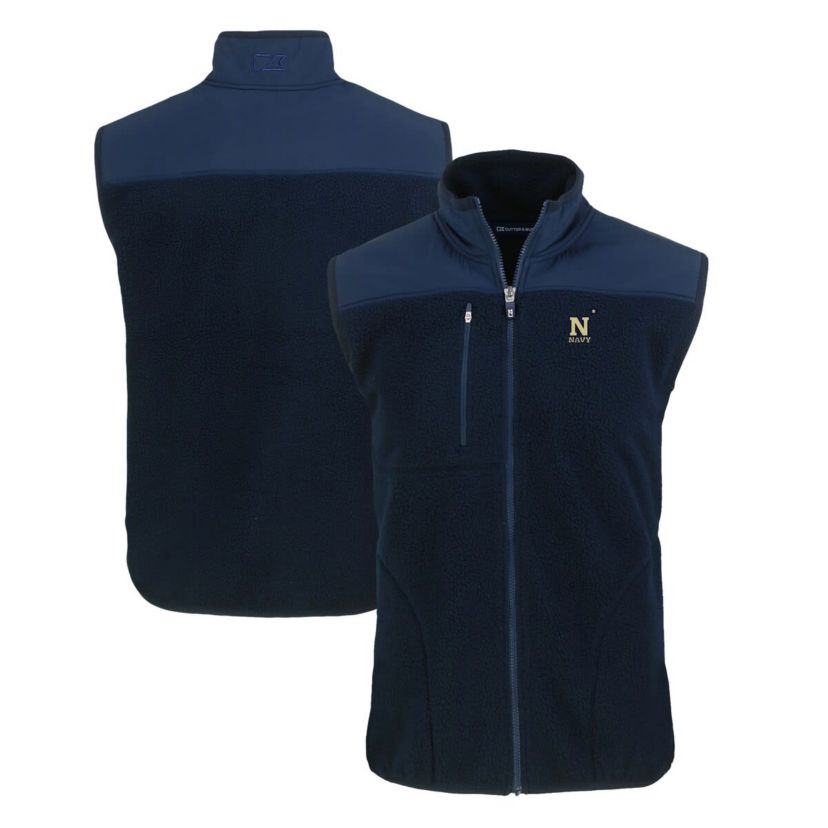Navy Midshipmen NCAA Midshipmen Cascade Eco Sherpa Fleece Full-Zip Vest