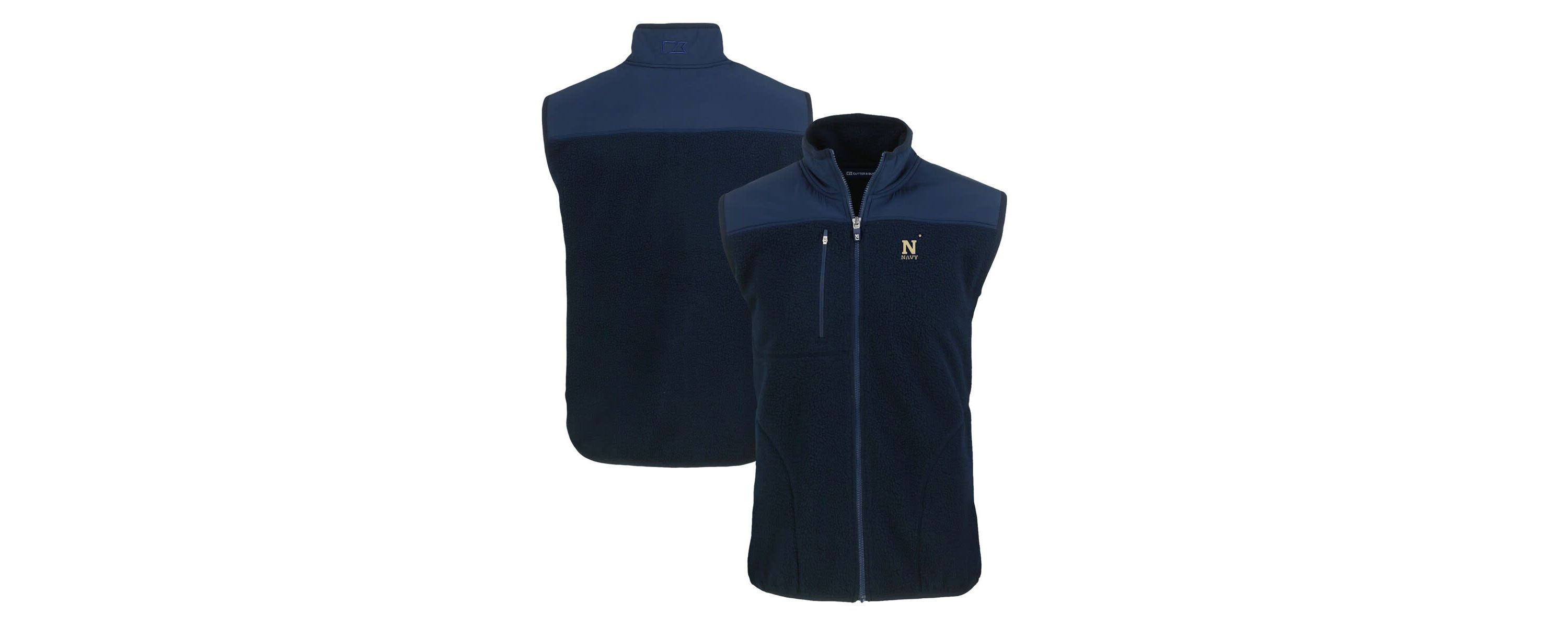 Navy Midshipmen NCAA Midshipmen Cascade Eco Sherpa Fleece Full-Zip Vest