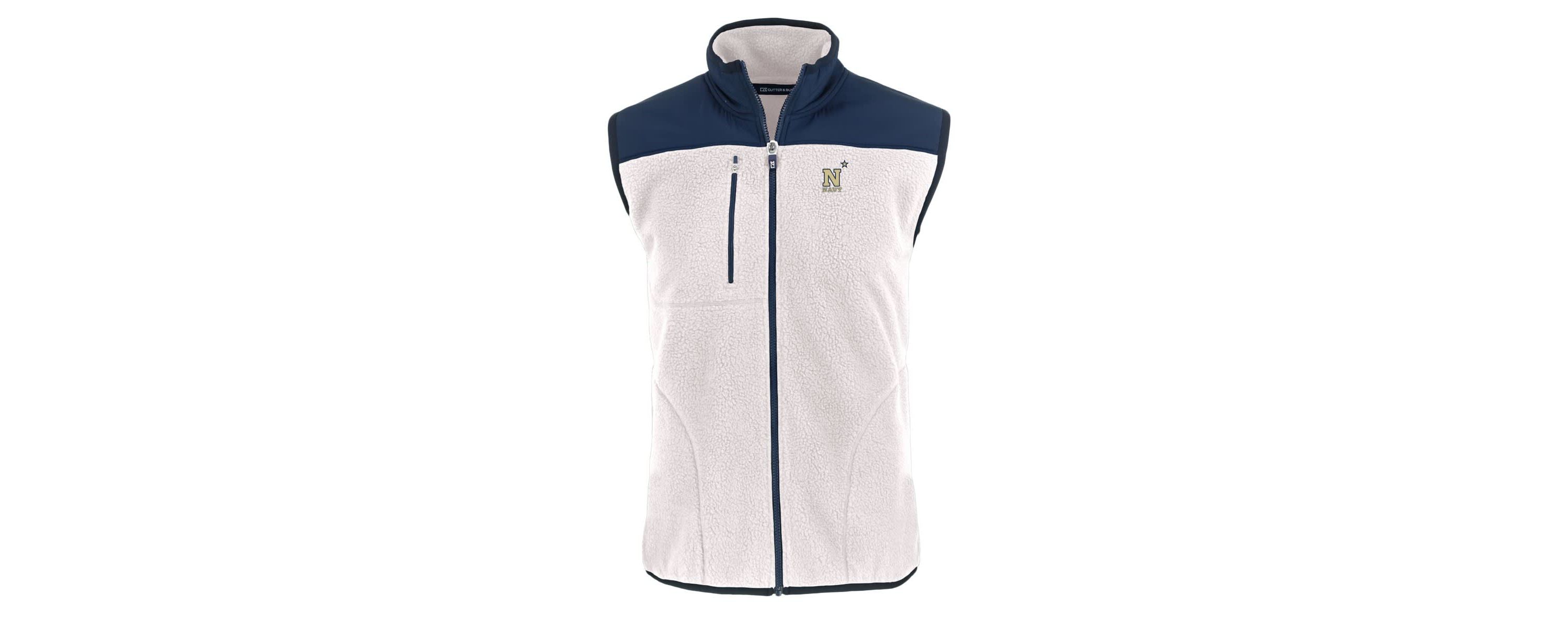 Navy Midshipmen NCAA Midshipmen Cascade Eco Sherpa Fleece Full-Zip Vest