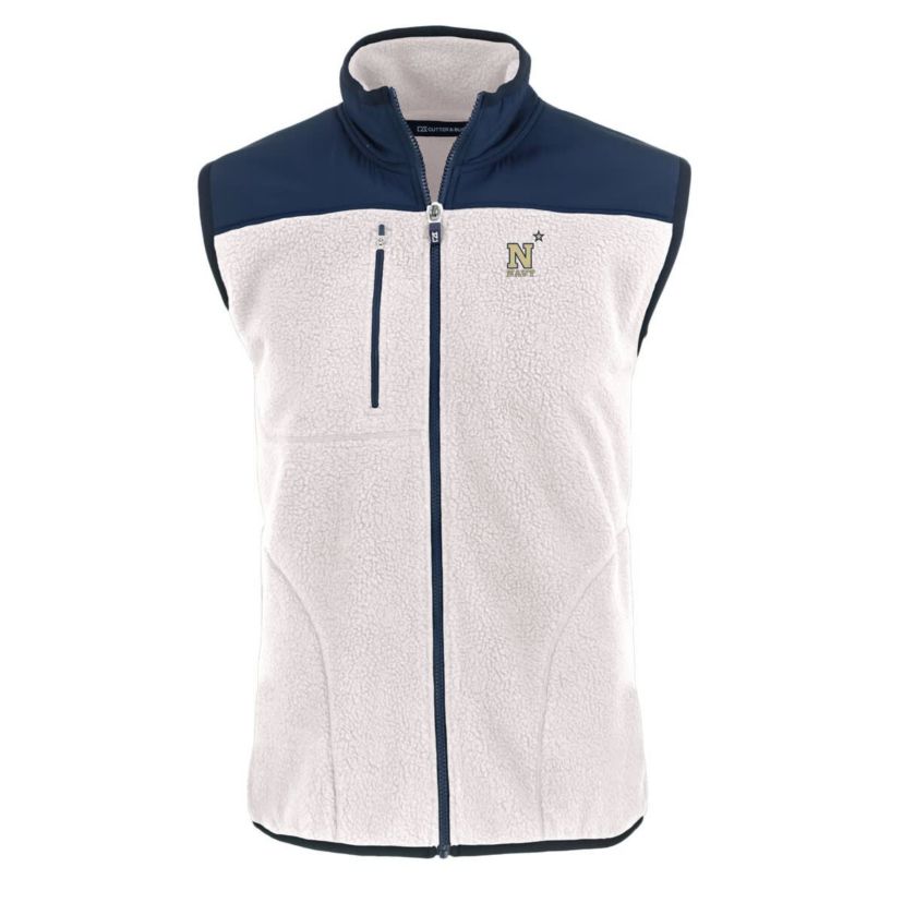 Navy Midshipmen NCAA Midshipmen Cascade Eco Sherpa Fleece Full-Zip Vest