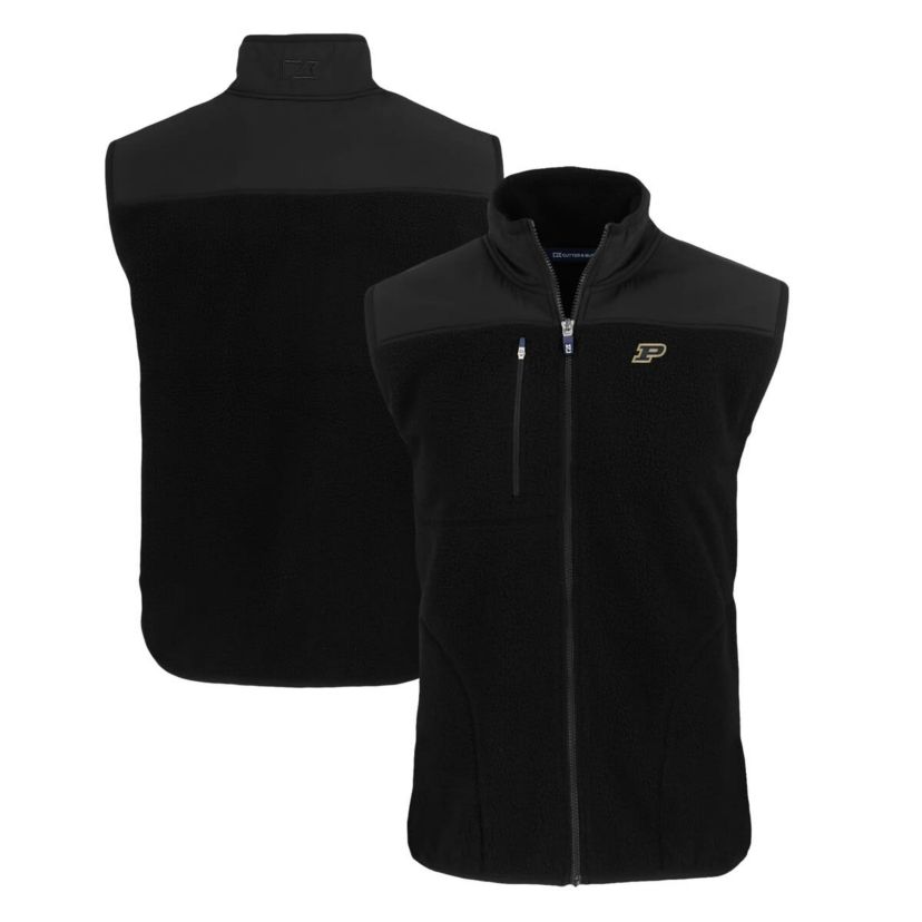 NCAA Purdue Boilermakers Cascade Eco Sherpa Fleece Full-Zip Vest