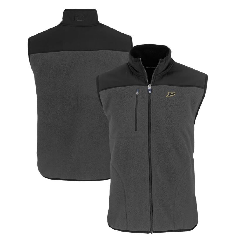 NCAA Purdue Boilermakers Cascade Eco Sherpa Fleece Full-Zip Vest