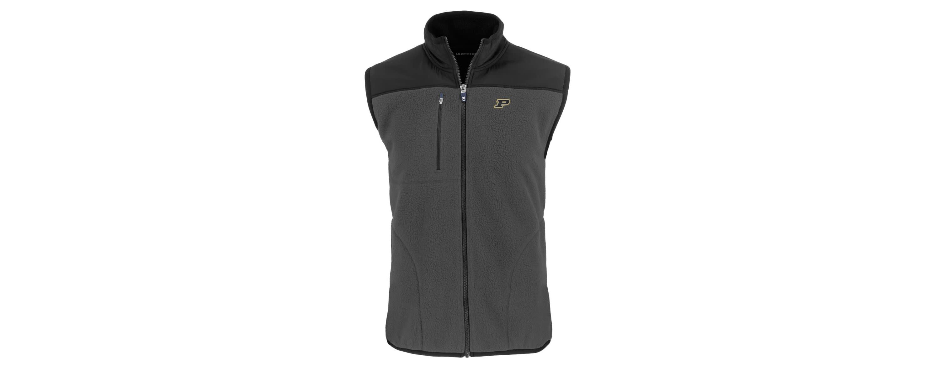 NCAA Purdue Boilermakers Cascade Eco Sherpa Fleece Full-Zip Vest