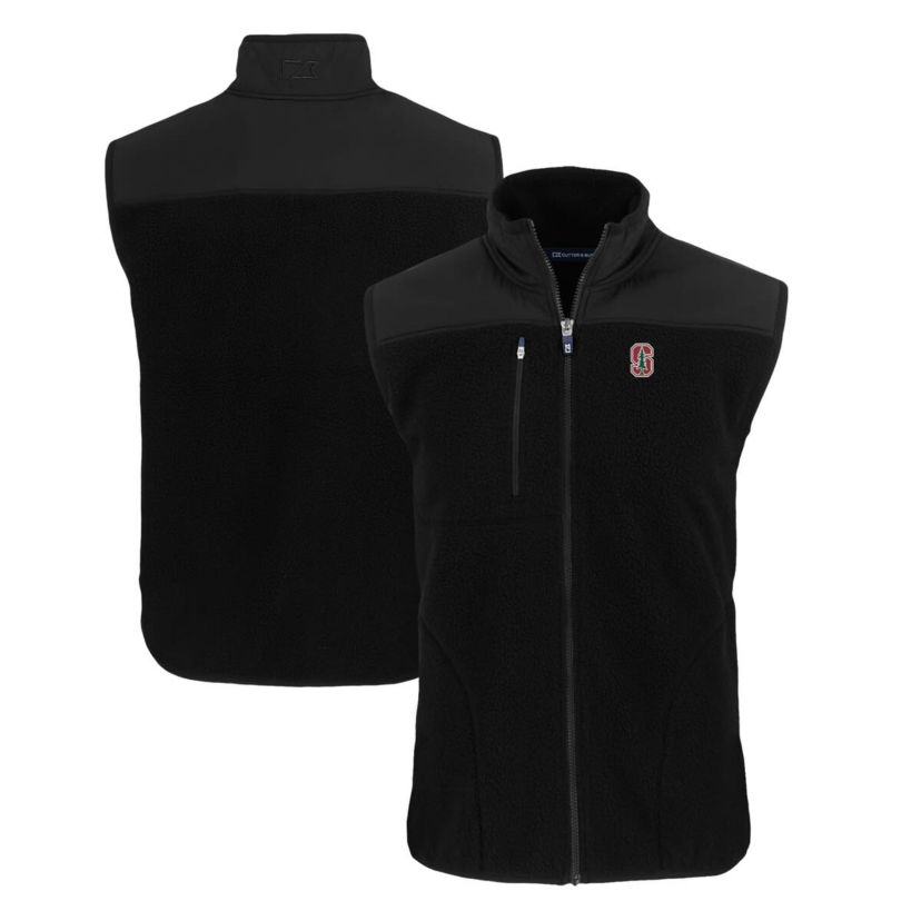 Stanford Cardinal NCAA Stanford Cascade Eco Sherpa Fleece Full-Zip Vest