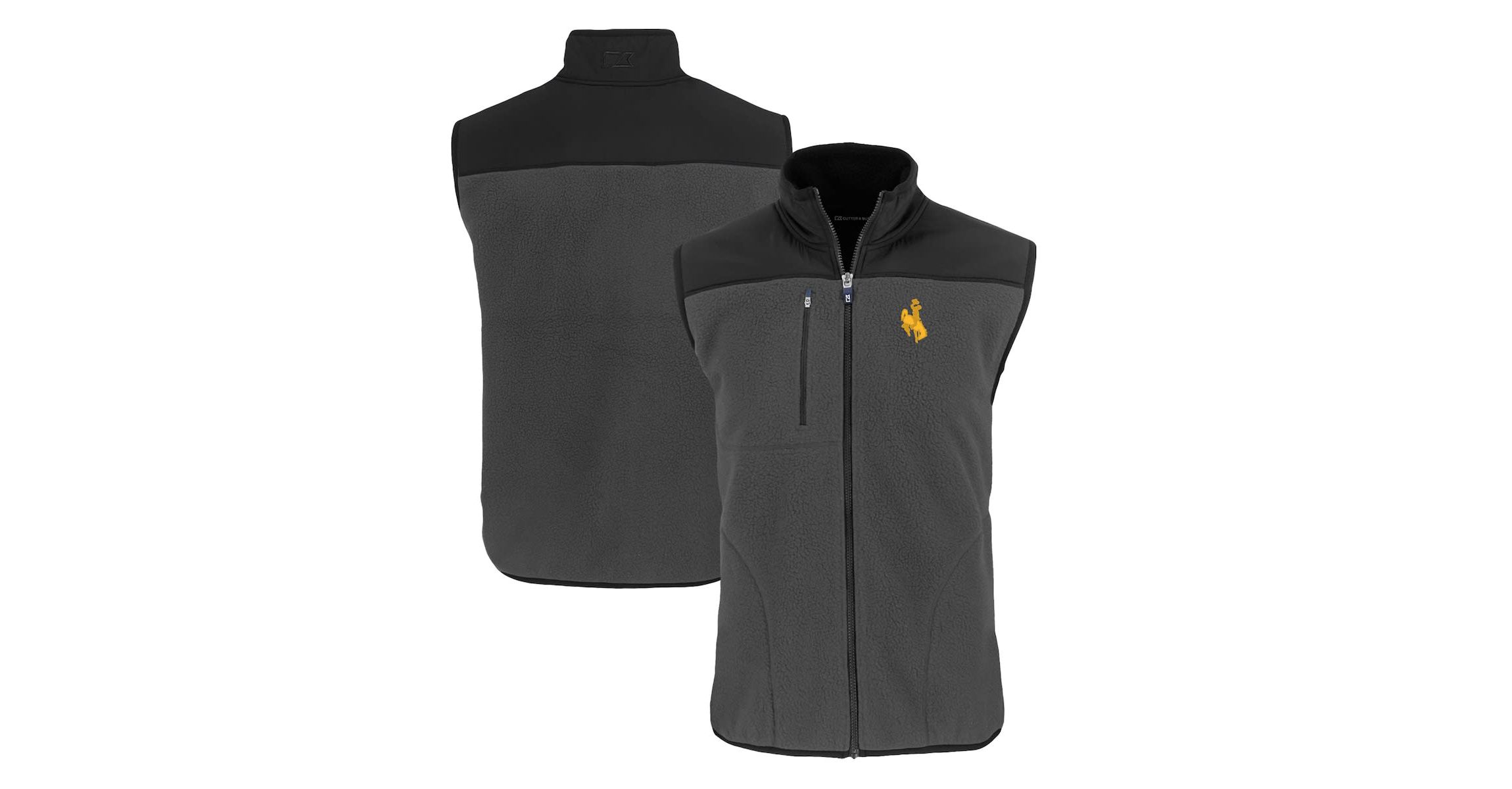 NCAA Wyoming Cowboys Cascade Eco Sherpa Fleece Full-Zip Vest