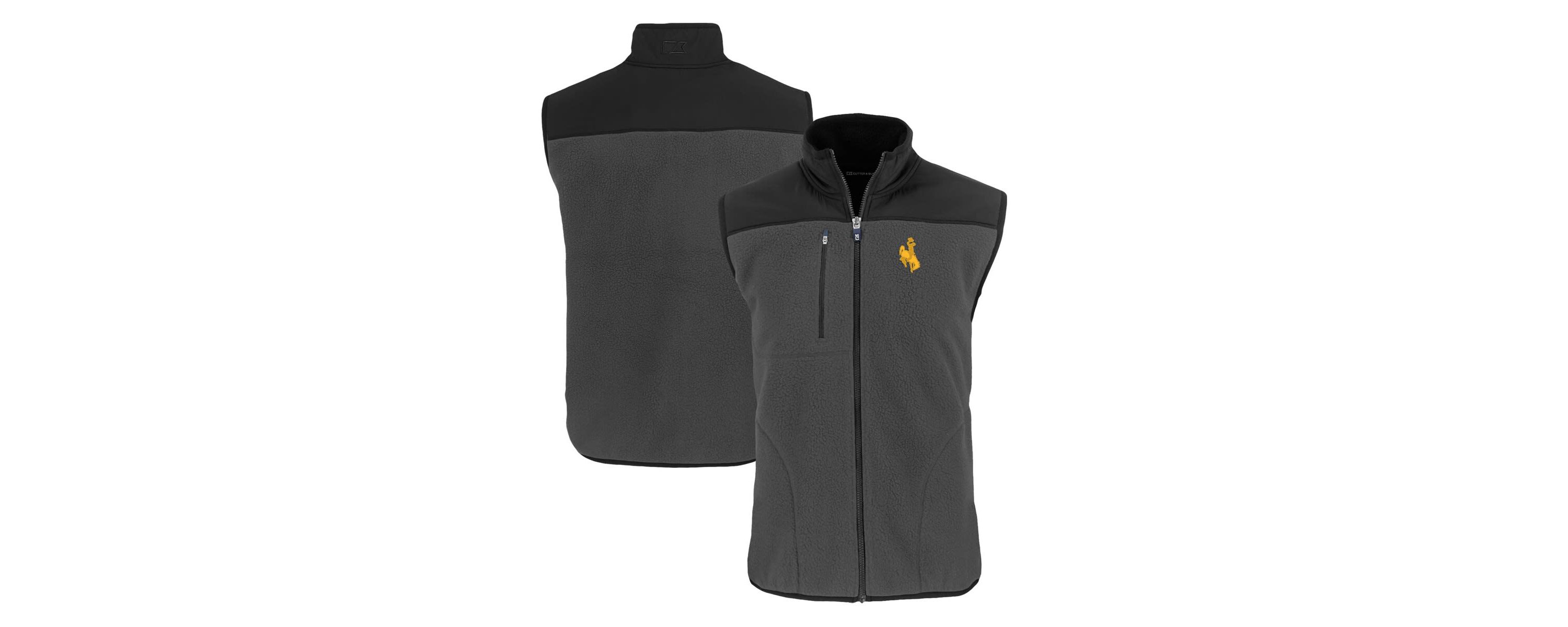 NCAA Wyoming Cowboys Cascade Eco Sherpa Fleece Full-Zip Vest