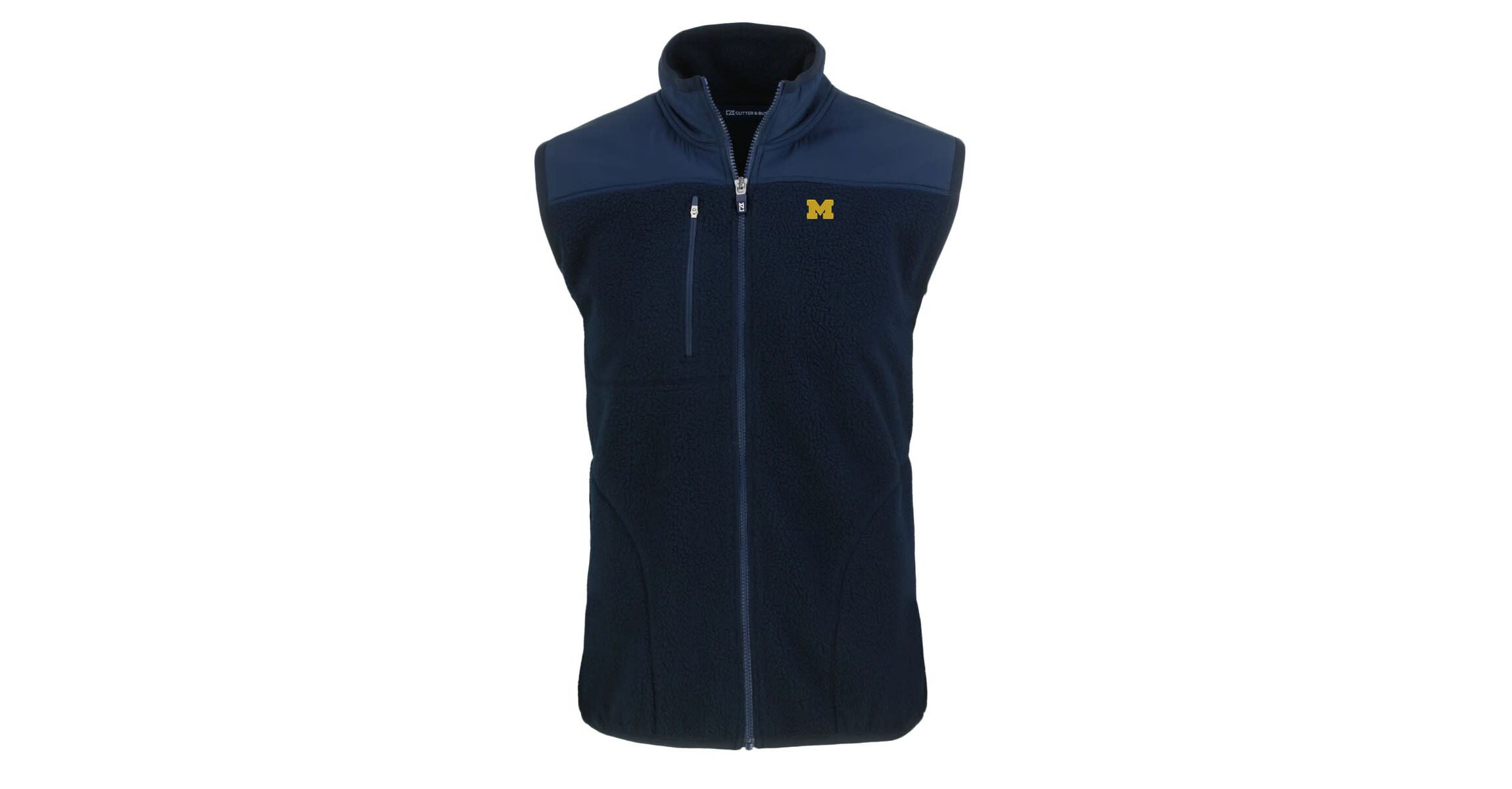 NCAA Michigan Wolverines Cascade Eco Sherpa Fleece Full-Zip Vest