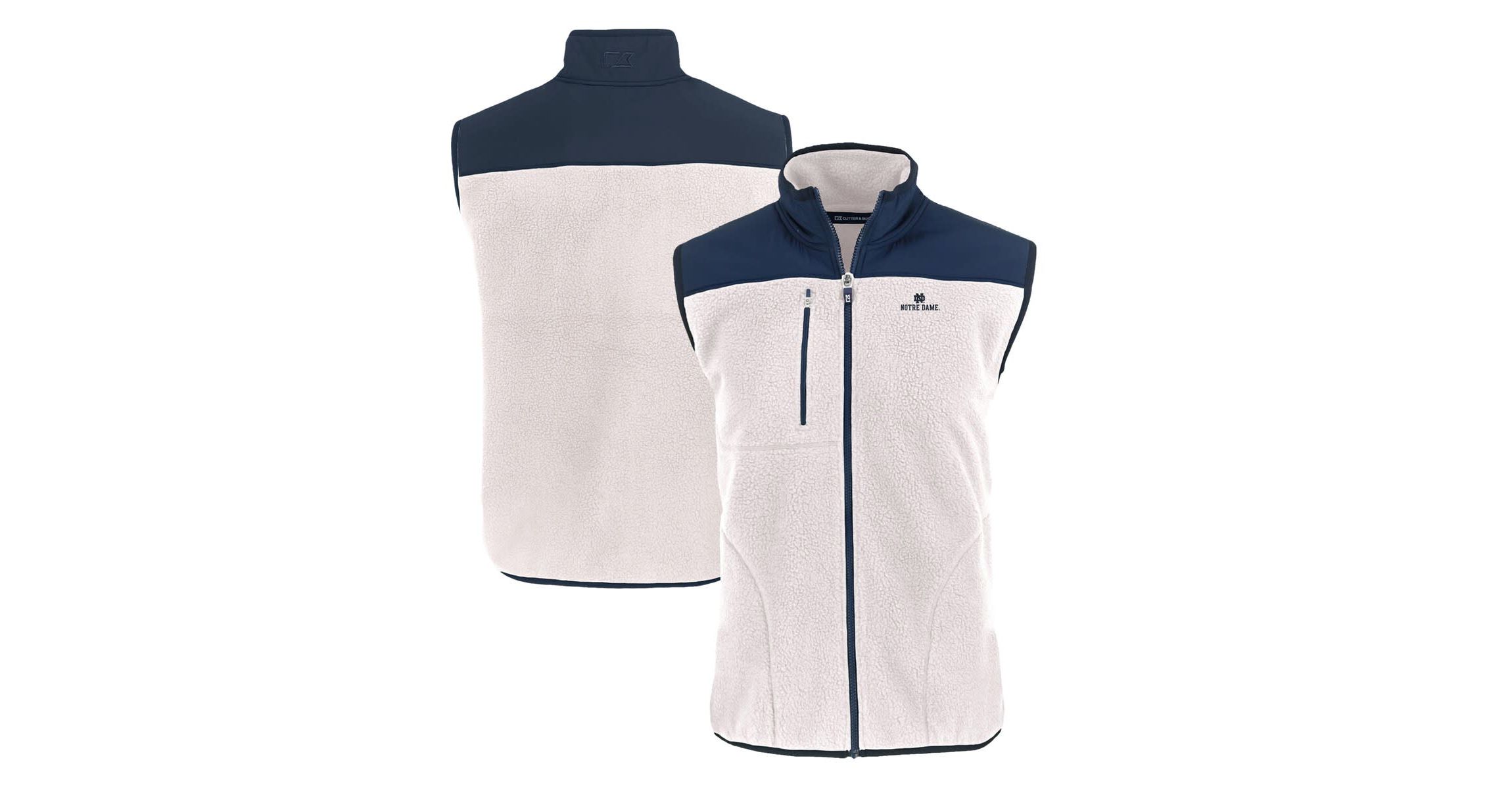 NCAA Notre Dame Fighting Irish Cascade Eco Sherpa Fleece Full-Zip Vest