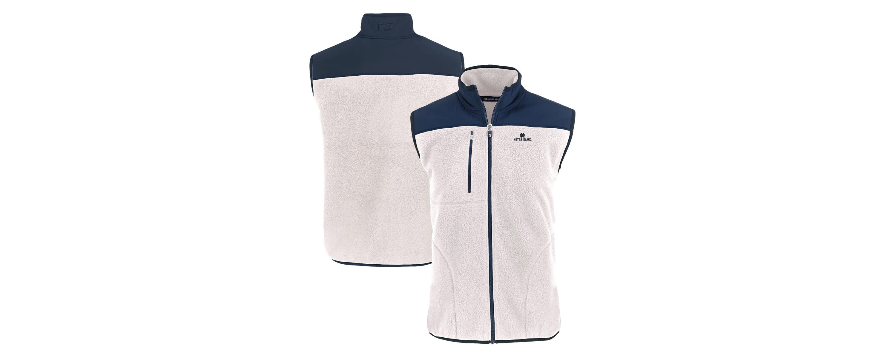 NCAA Notre Dame Fighting Irish Cascade Eco Sherpa Fleece Full-Zip Vest