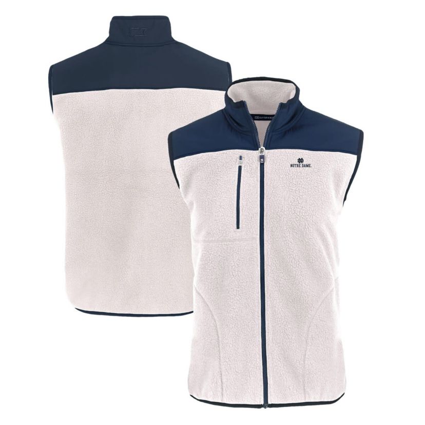 NCAA Notre Dame Fighting Irish Cascade Eco Sherpa Fleece Full-Zip Vest