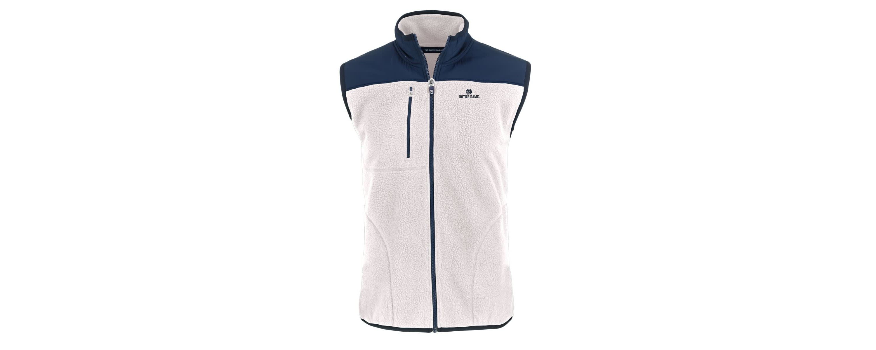 NCAA Notre Dame Fighting Irish Cascade Eco Sherpa Fleece Full-Zip Vest
