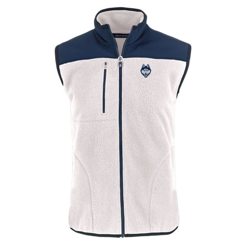 Connecticut Huskies NCAA UConn Huskies Cascade Eco Sherpa Fleece Full-Zip Vest