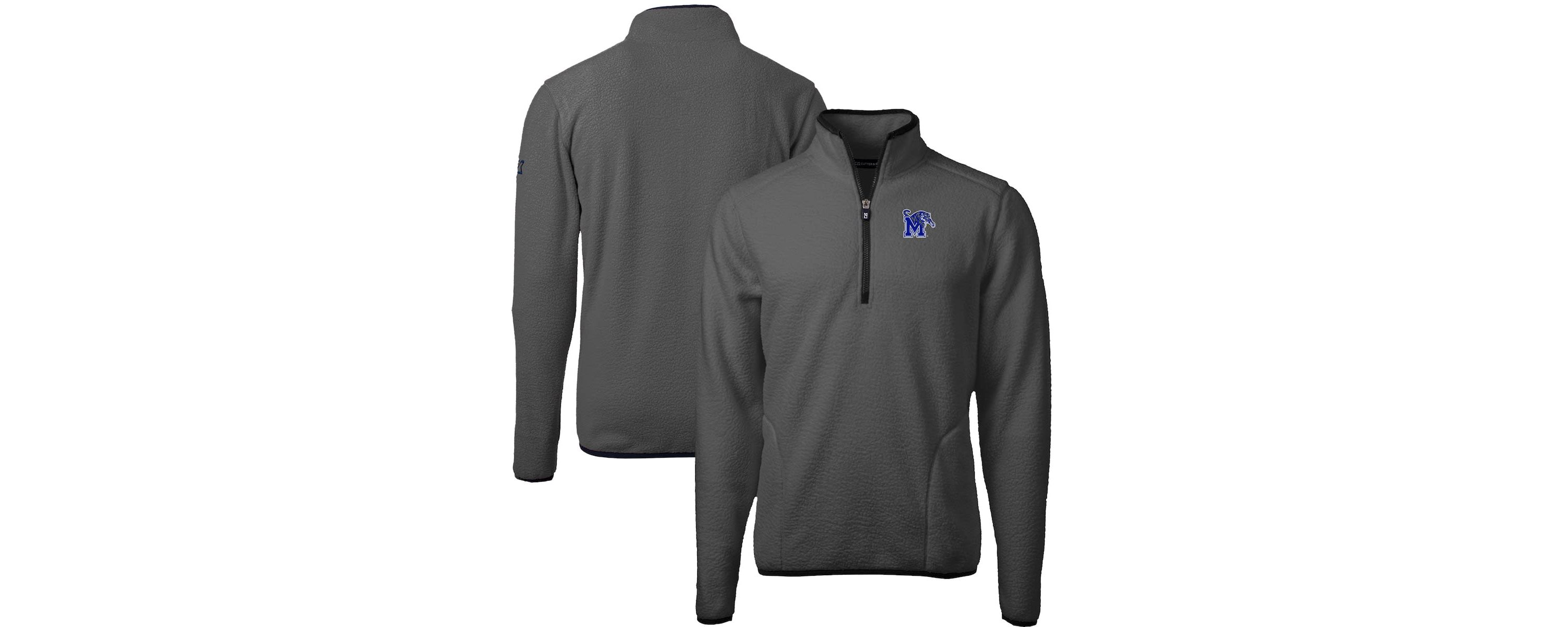 NCAA Memphis Tigers Cascade Eco Sherpa Fleece Quarter-Zip Pullover Jacket