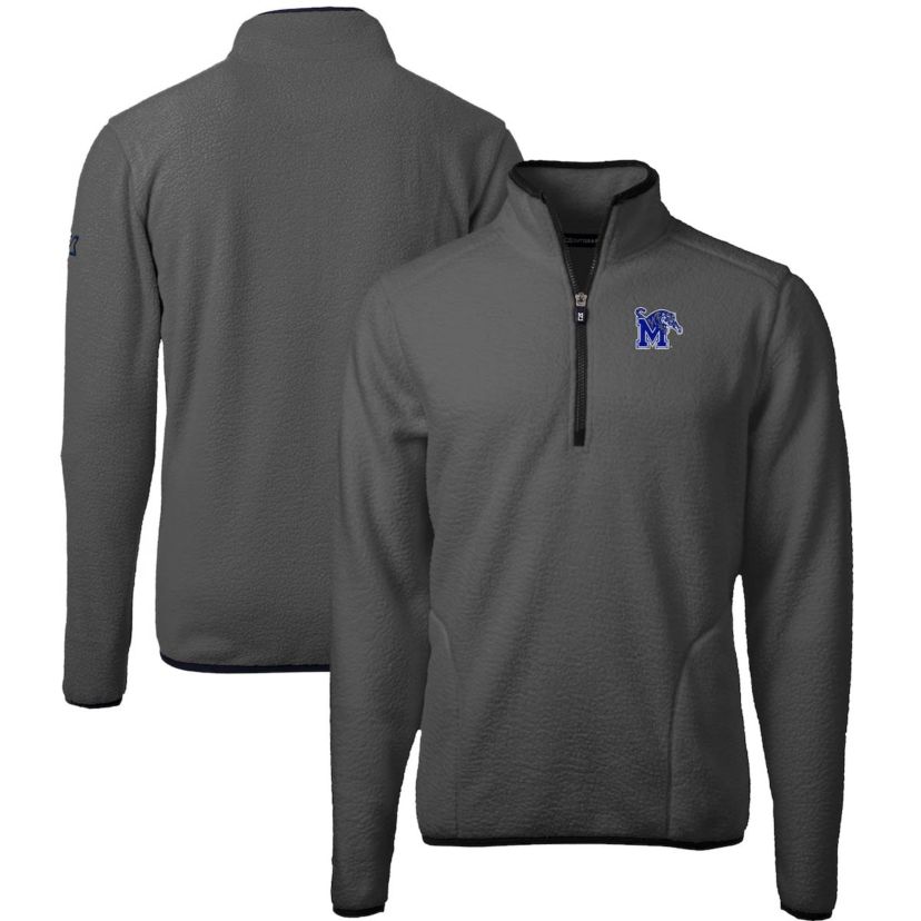 NCAA Memphis Tigers Cascade Eco Sherpa Fleece Quarter-Zip Pullover Jacket
