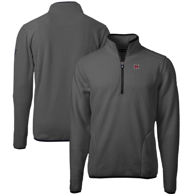Miami (OH) RedHawks NCAA Miami University RedHawks Cascade Eco Sherpa Fleece Quarter-Zip Pullover Jacket