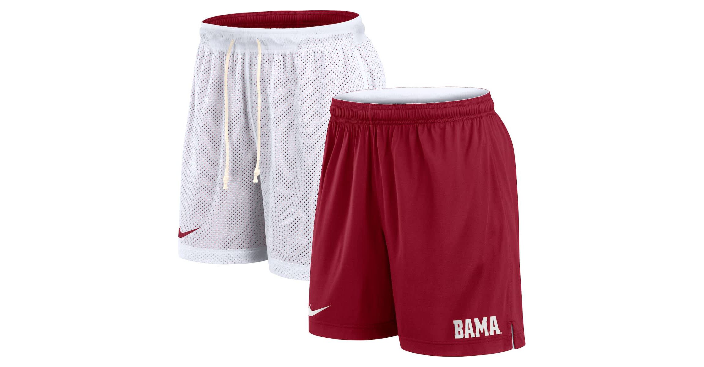 Alabama Crimson Tide NCAA Nike White/Crimson Alabama Tide Primetime Reversible Performance Shorts