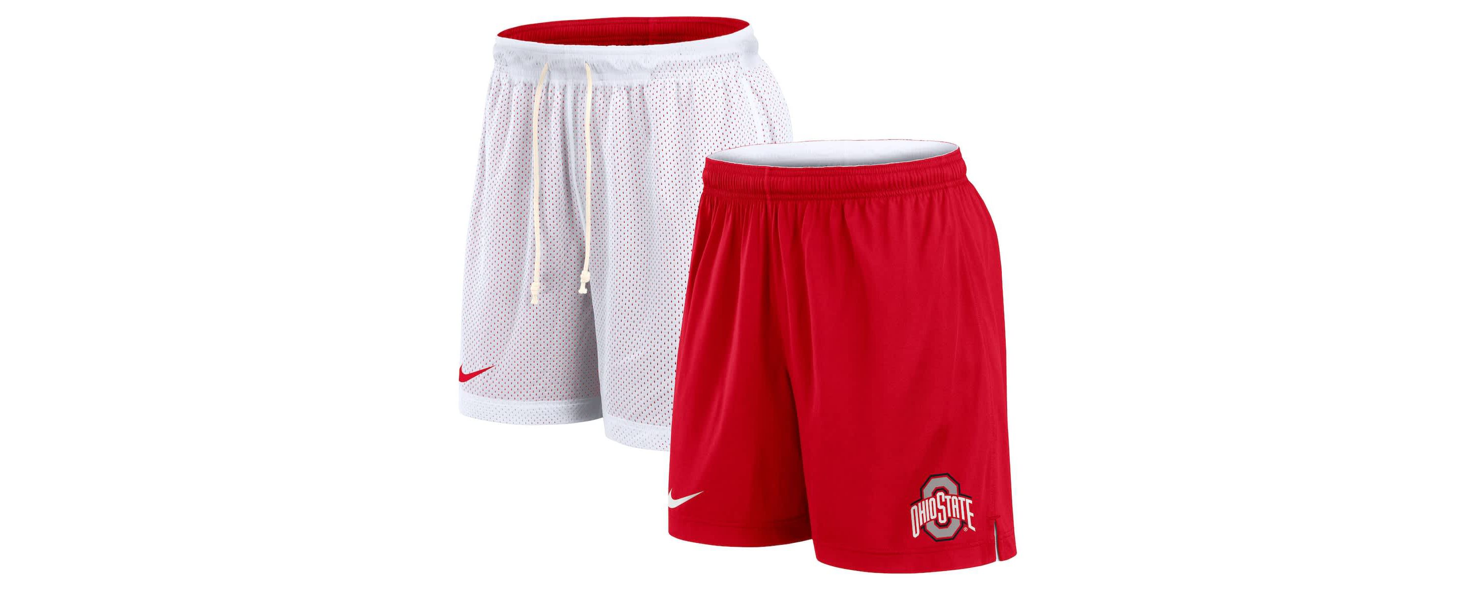 NCAA Nike White/Scarlet Ohio State Buckeyes Primetime Reversible Performance Shorts