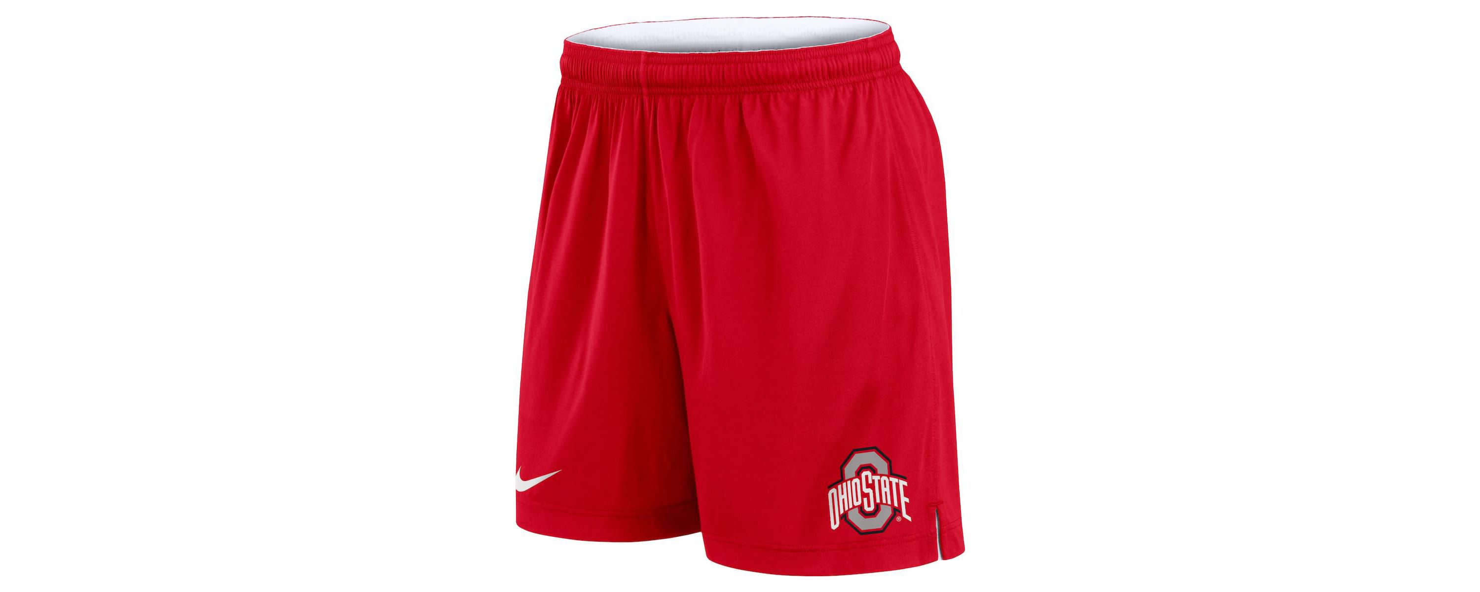 NCAA Nike White/Scarlet Ohio State Buckeyes Primetime Reversible Performance Shorts